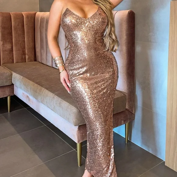Fashion Nova Dresses Fashion Nova Sequins Dress Size L Rose